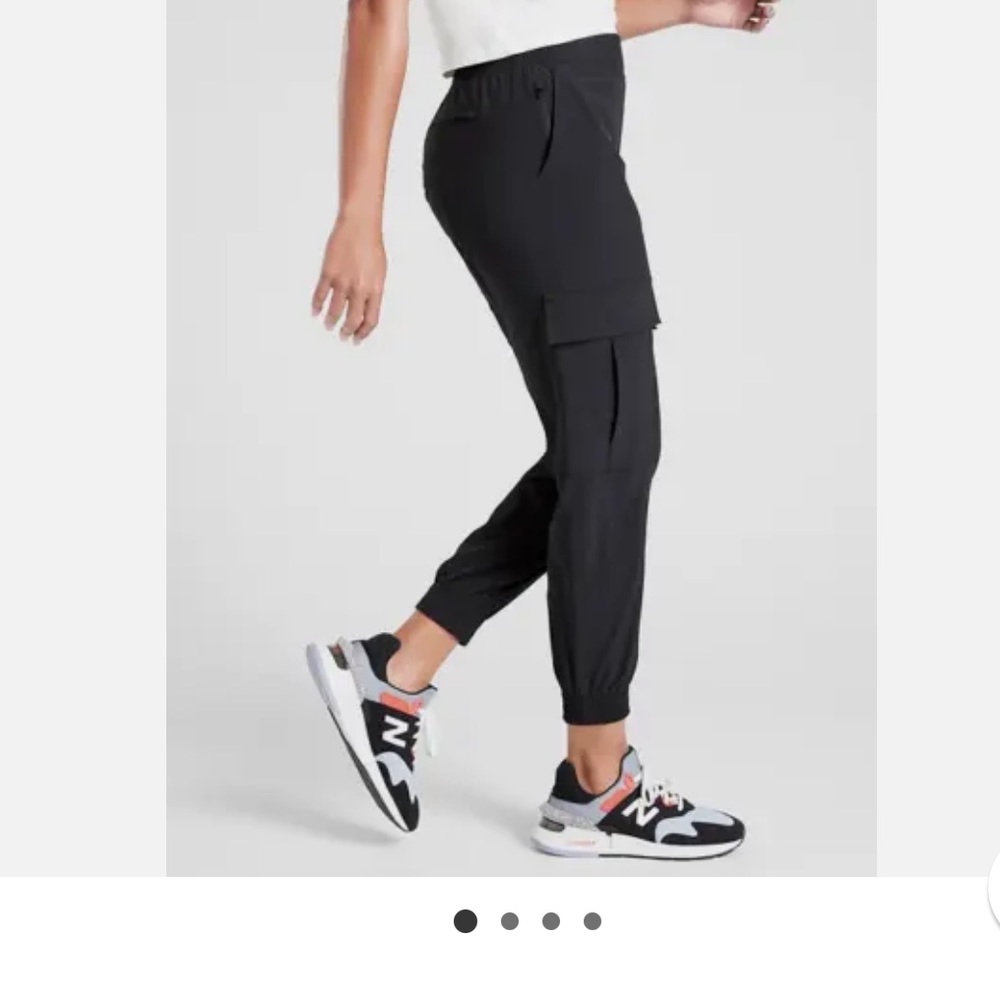 Athleta Black Cargo Jogger Pants